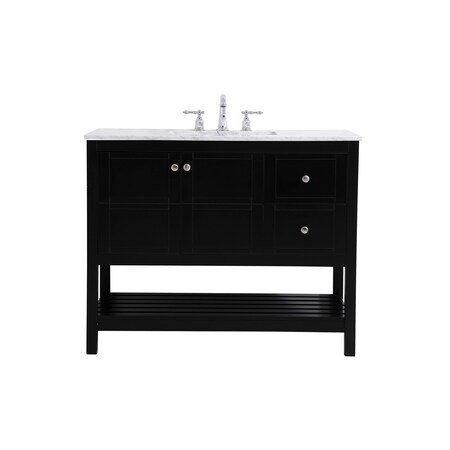 Elegant Decor 42 Inch Single Bathroom Vanity In Black VF16542BK